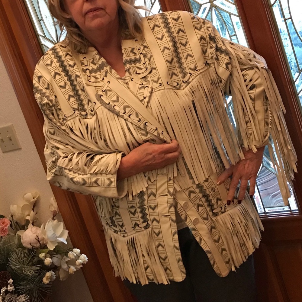 Lina Lee Hand Tooled Leather Jacket Beverly Hills… - image 7